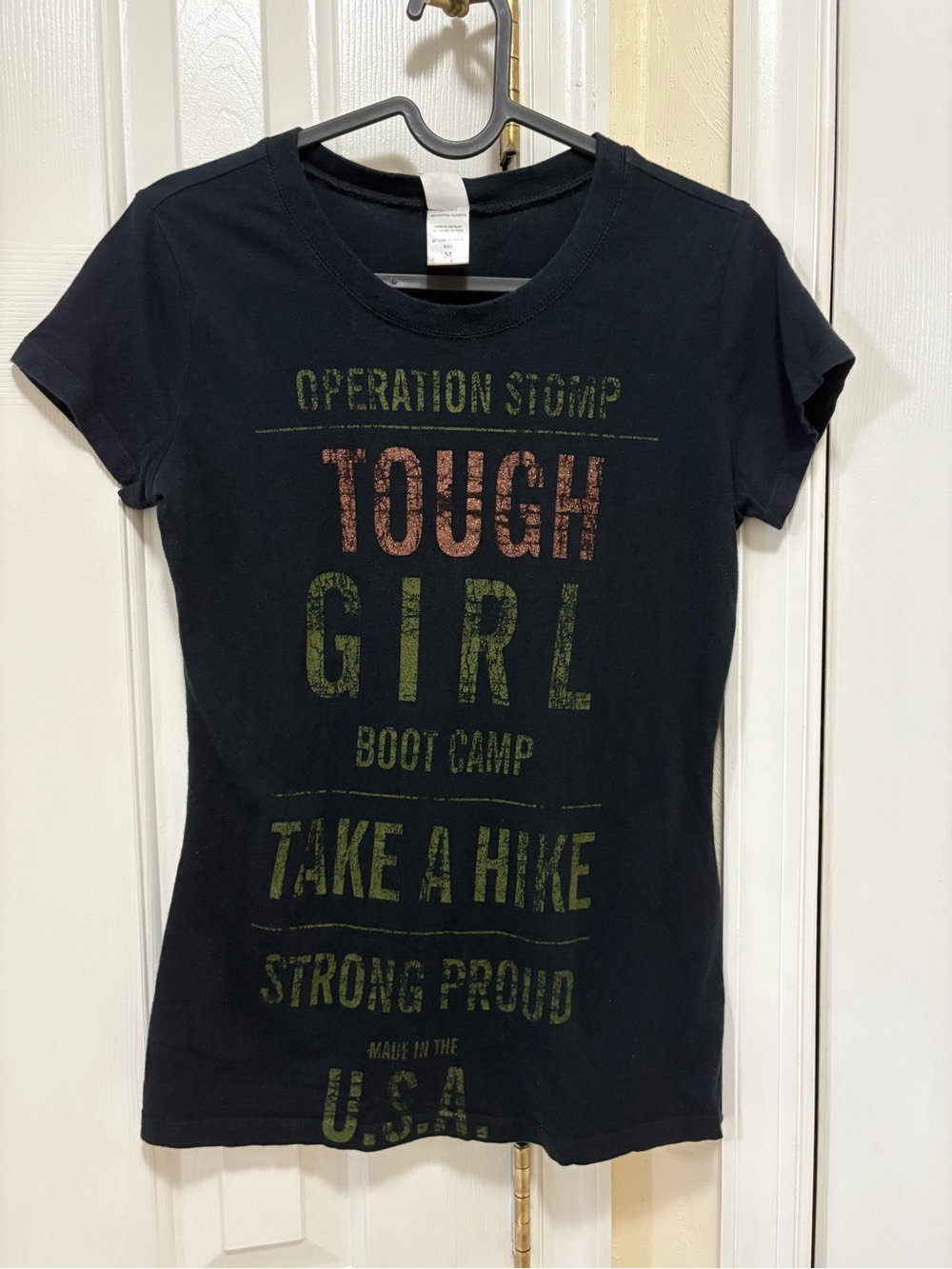Tough Girl Black Graphic Tee for women’s- Casual Short Sleeve